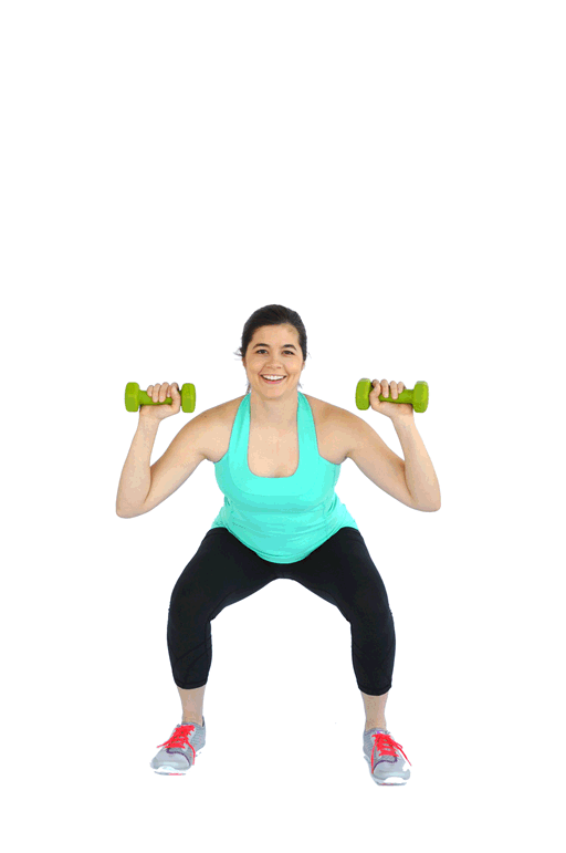Squat to press with dumbbells sale
