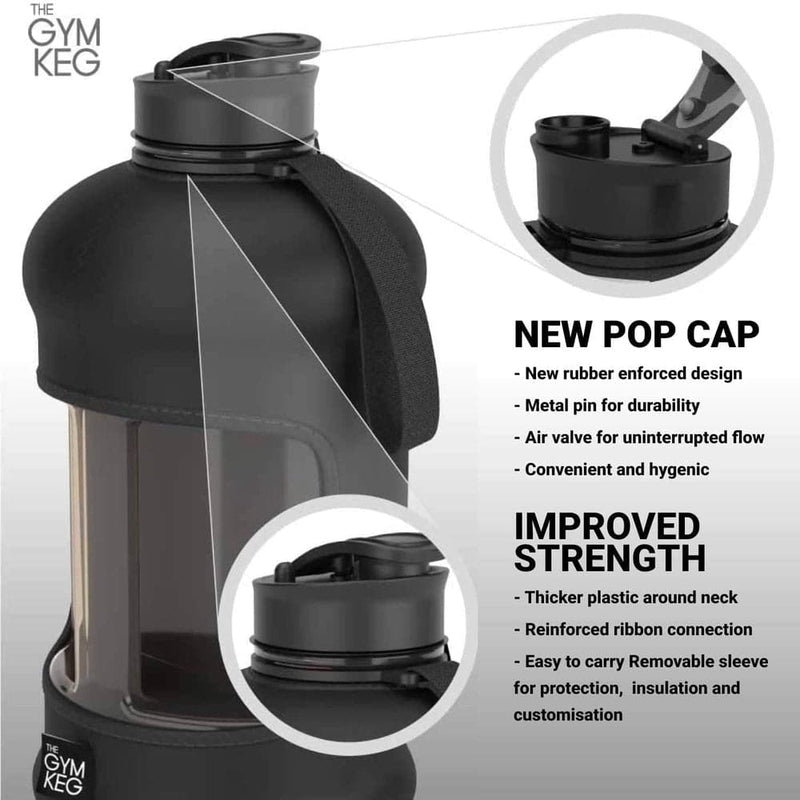 The Sports Water Bottle 2.2 L Insulated | Half Gallon | Carry Handle | Big Water Jug-Sports & Outdoors-Kettlebell Kings