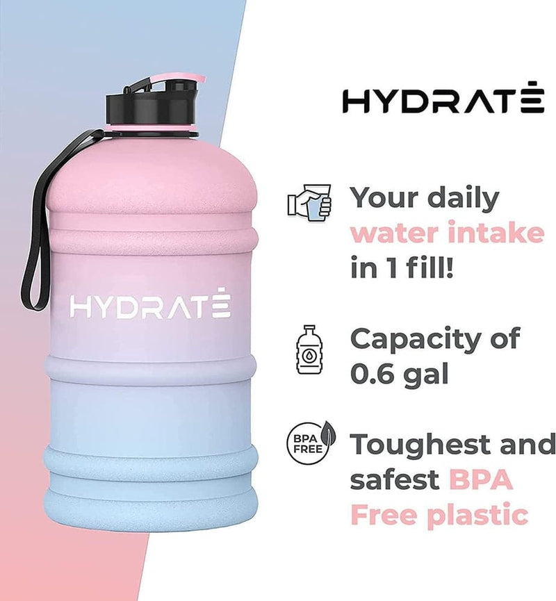 HYDRATE XL Jug Half Gallon Water Bottle - BPA Free, Flip Cap, Ideal for Gym - Color-Sports & Outdoors-Kettlebell Kings