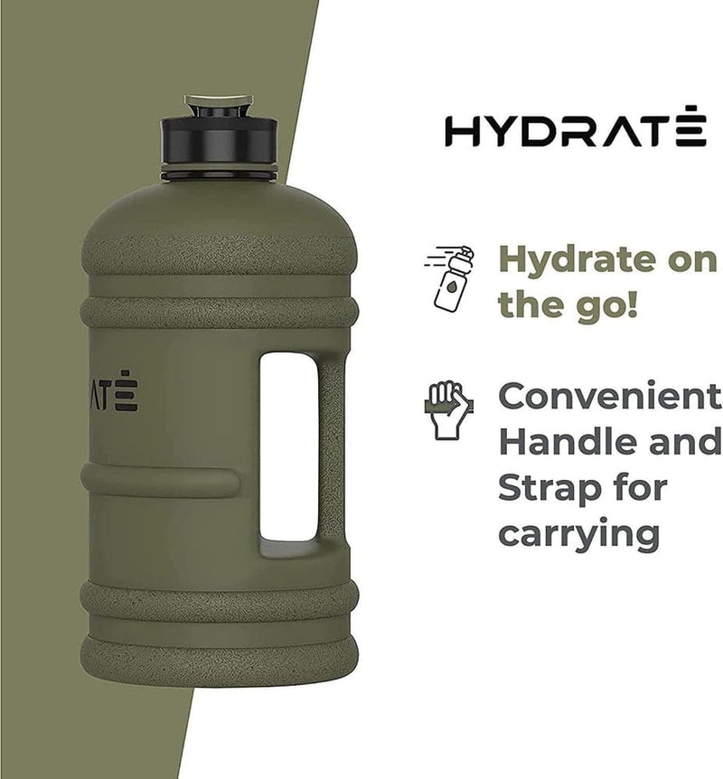 HYDRATE XL Jug Half Gallon Water Bottle - BPA Free, Flip Cap, Ideal for Gym - Color-Sports & Outdoors-Kettlebell Kings