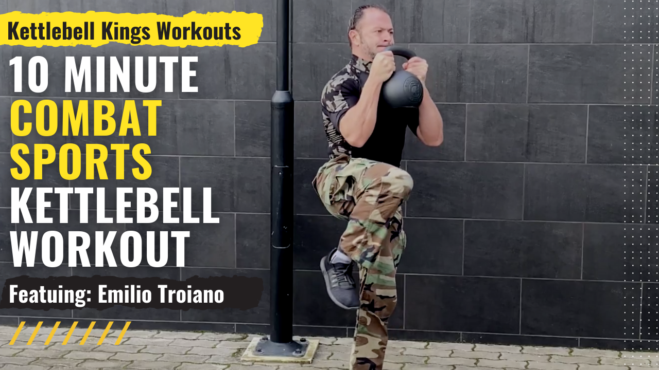 10 Minute Combat Sports Kettlebell Workout with Emilio Troiano | Kettlebell Kings Workouts