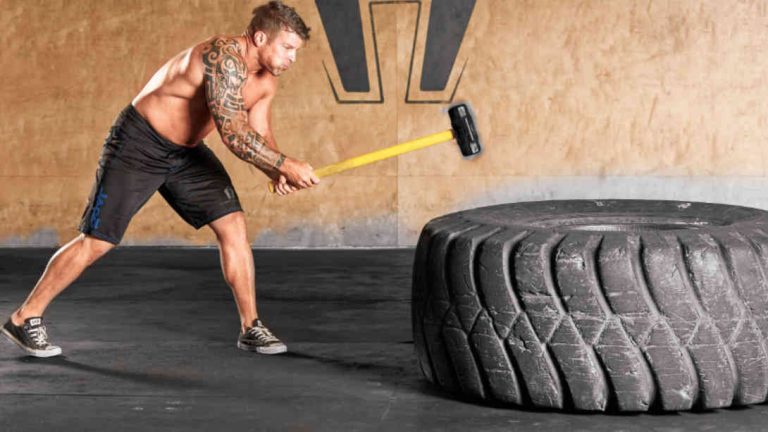 Sledge Hammer Hammer Giant Tire For Working Out How Much Should