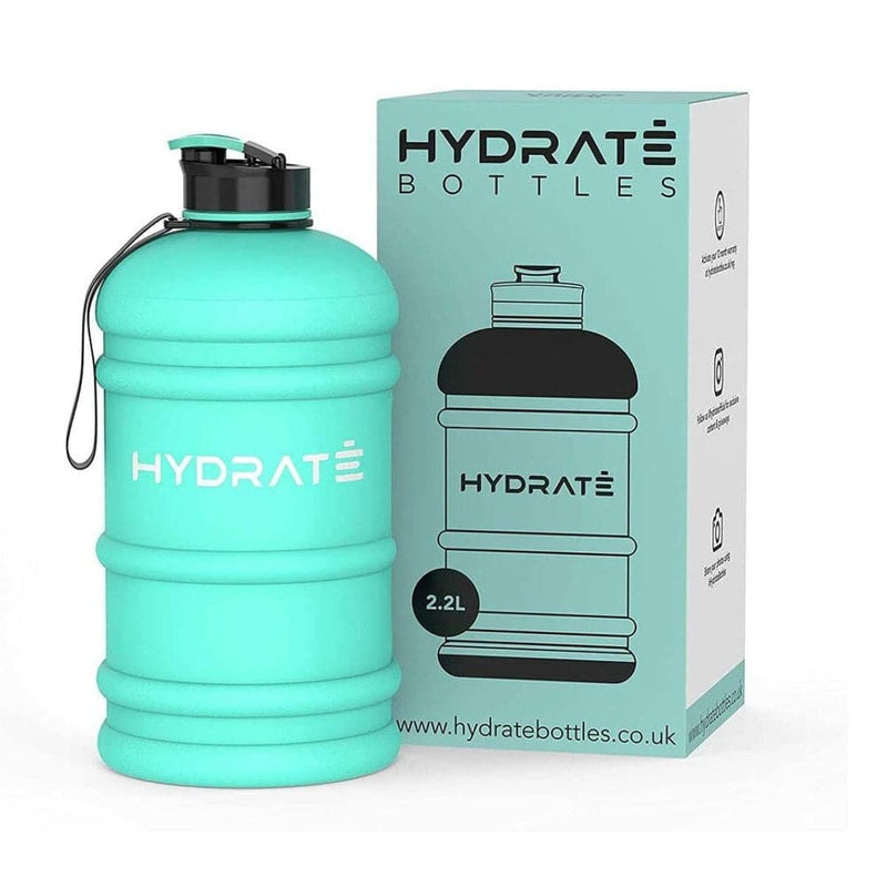 Hydrate 2.2 Litre Water Bottle - Now with Easy Drink Cap - Durable & E