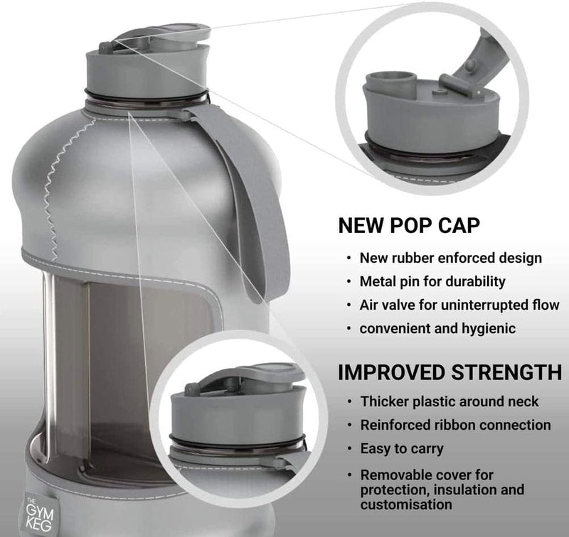 The Sports Water Bottle 2.2 L Insulated | Half Gallon | Carry Handle | Big Water Jug-Sports & Outdoors-Kettlebell Kings