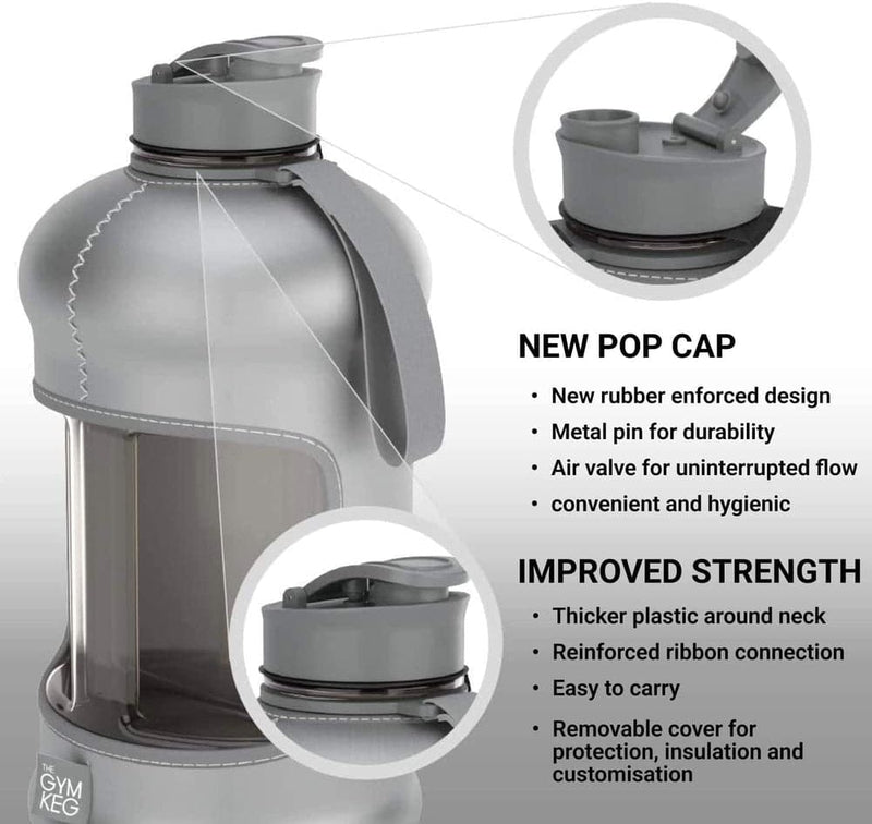 The Sports Water Bottle 2.2 L Insulated | Half Gallon | Carry Handle | Big  Water Jug