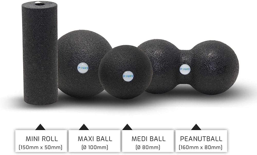 POWRX Foam Roller Set 4 in 1 for Trigger Point Self-Sports & Outdoors-Kettlebell Kings