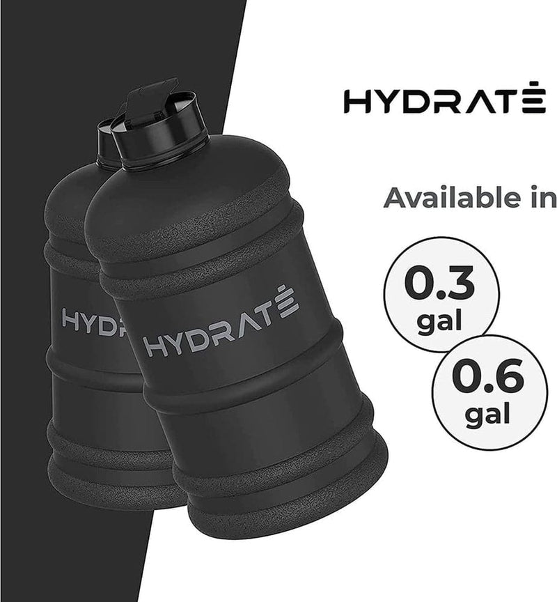 Hydrate 2.2 Litre Water Bottle - Now with Easy Drink Cap - Durable & Extra Strong - BPA-Sports & Outdoors-Kettlebell Kings