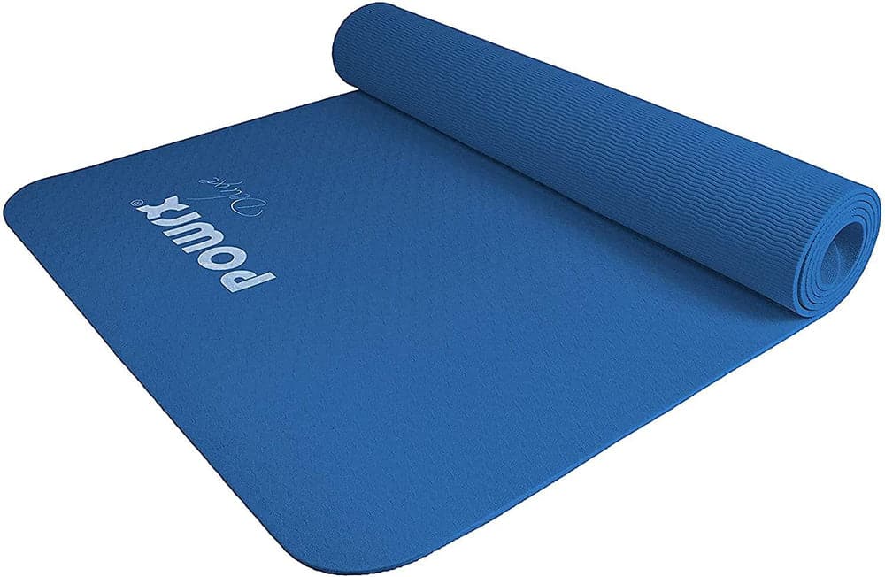 The smooth side of the yoga mat, up or down?