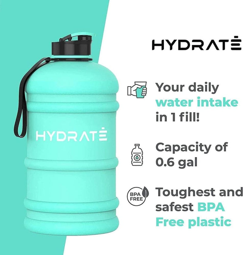 HYDRATE XL Jug Half Gallon Water Bottle - BPA Free, Flip Cap, Ideal for Gym - Color-Sports & Outdoors-Kettlebell Kings