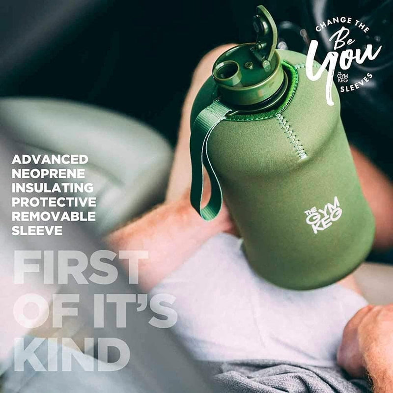 THE GYM KEG Sports Water Bottle (2.2 L) Insulated  - Cargo Green