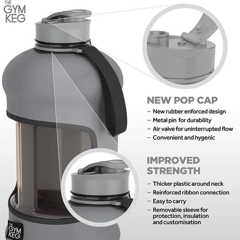 M-Wave 700 ml Pro Grip Water Bottle Grey