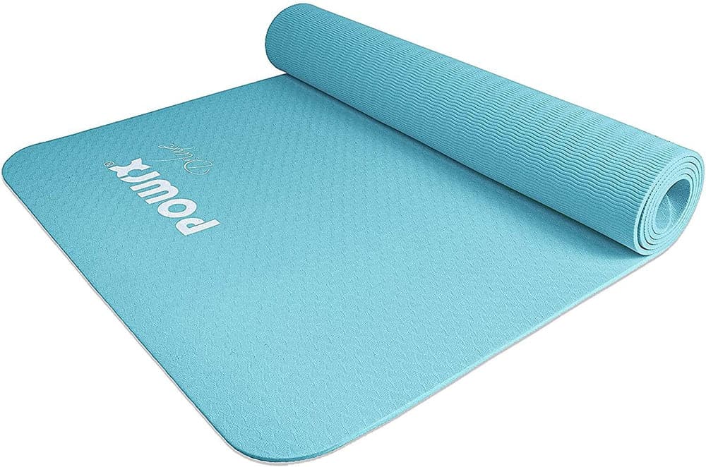 POWRX Yoga Mat TPE with Bag Excersize Mat for Workout Non-Slip Large Yoga Mat