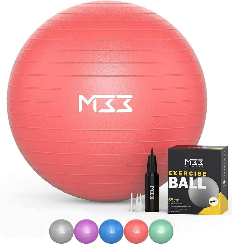 Exercise Ball  55 To 85cm Extra Thick Antiburst Yoga Ball With Hand Pump  Gym