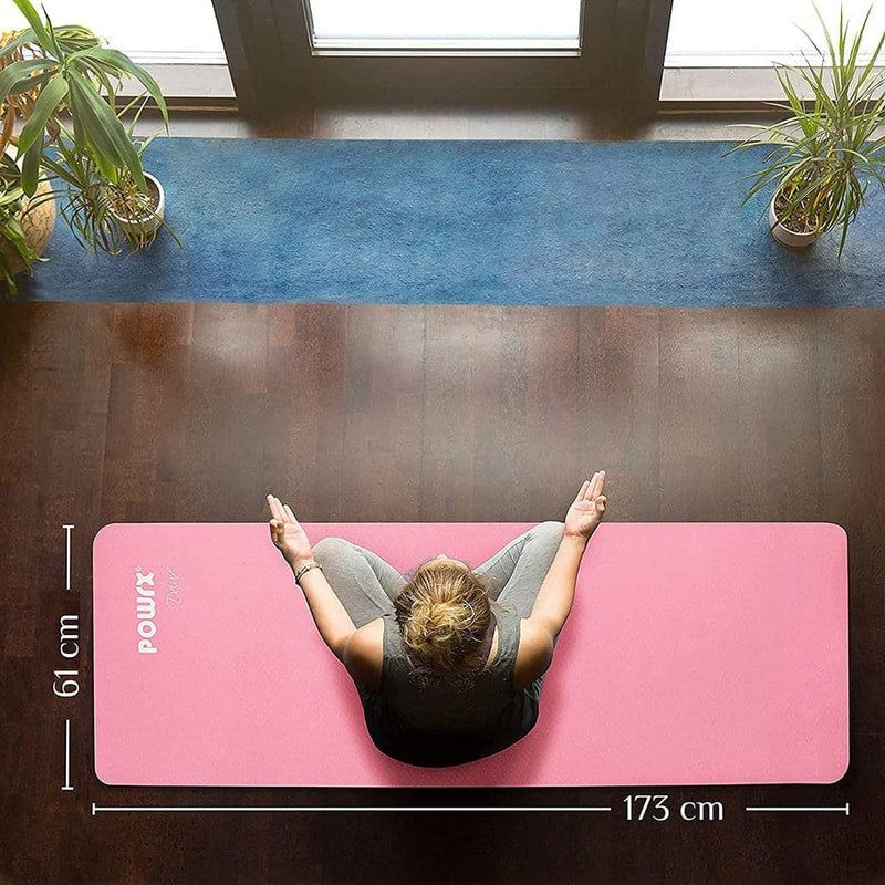 Yoga Mat Thick Non Slip Pilates Matt TPE Gym Exercise Workout Fitness  Gymnastics