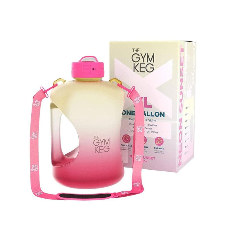 Pink Motivational Soft Touch Water Bottle, 128 Oz.