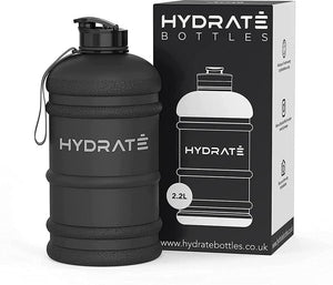 Hydrate 2.2 Litre Water Bottle - Now with Easy Drink Cap - Durable & Extra Strong - BPA-Sports & Outdoors-Kettlebell Kings