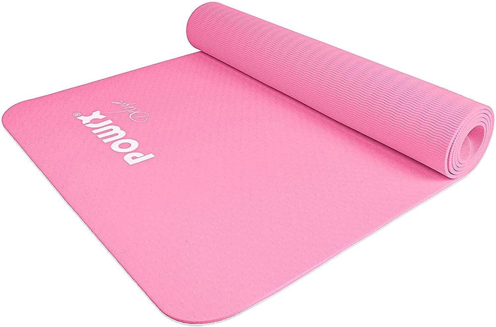 POWRX Yoga Mat TPE with Bag | Excersize mat for workout | Non-slip large yoga mat