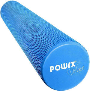 POWRX Foam Roller - Exercise Roller to Relieve Muscle Tension and Rehabilitate Injured-Sports & Outdoors-Powrx-Blau - 90 X 15 Cm 36"x6"-Kettlebell Kings