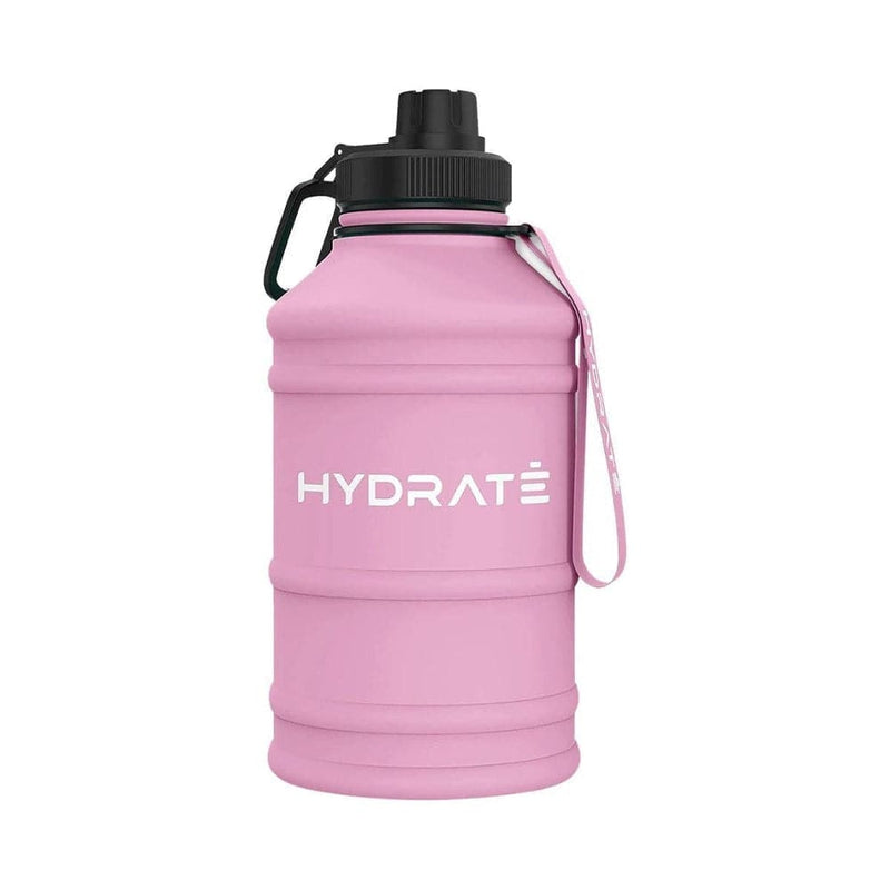 Stainless Steel 1.3 Litre Water Bottle Soft Pink BPA free Metal Gym Water-HYDRATE-Soft Pink 1.3l-Kettlebell Kings