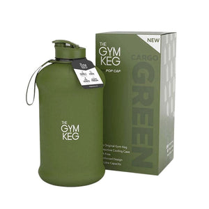 THE GYM KEG Sports Water Bottle (2.2 L) Insulated | Various Color Options | Half Gallon-Sports & Outdoors-The Gym Keg-Cargo Green 2.2L-Kettlebell Kings
